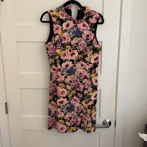 Rebecca Taylor Black Floral Shift Dress